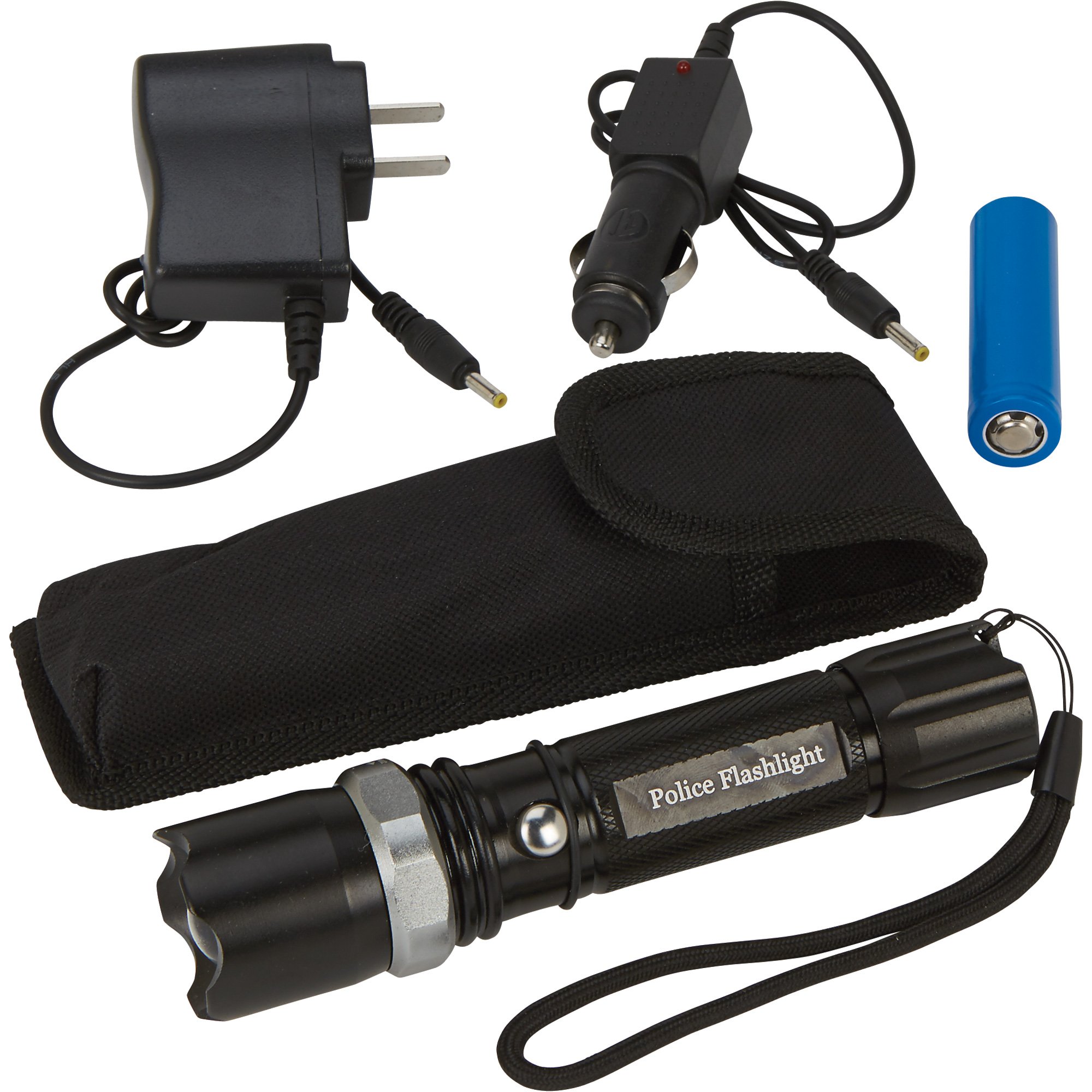 SWAT Aluminum LED Flashlight with Case — 3 Watts, 200 Lumens